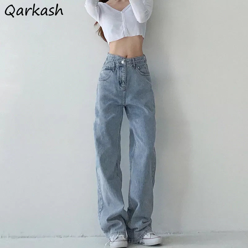 ChicComfort Denim: High-Waist Wide Leg Jeans