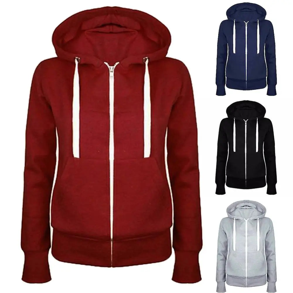 Active Fleece Drawstring Hooded Coat