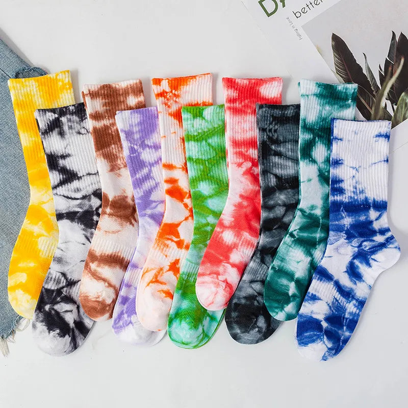 "Trendy Hip-Hop Tie-Dye Socks"