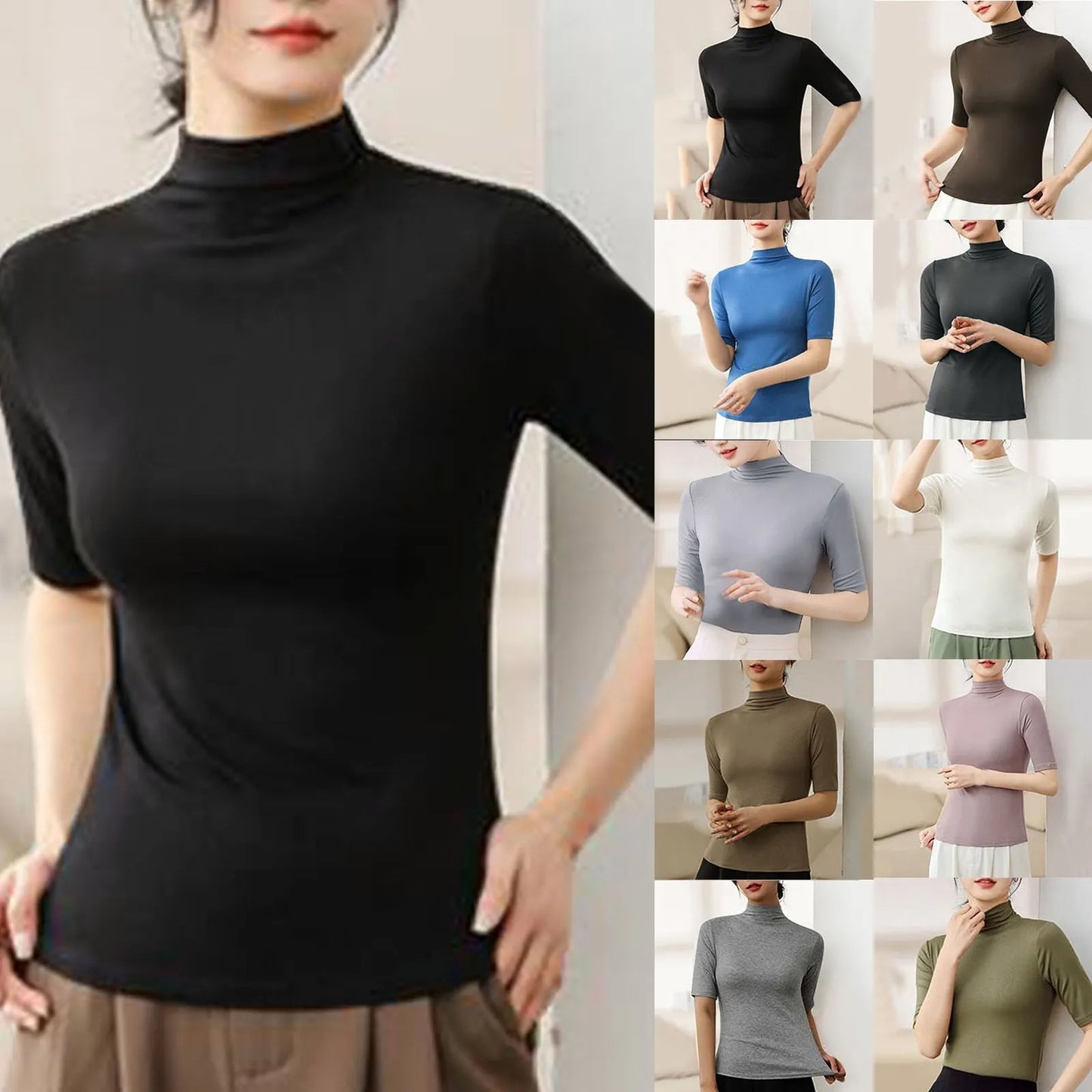 "Chic Comfort: Solid Half Sleeve T-Shirt for Women"