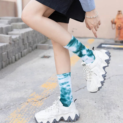 "Trendy Hip-Hop Tie-Dye Socks"