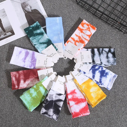 "Trendy Hip-Hop Tie-Dye Socks"