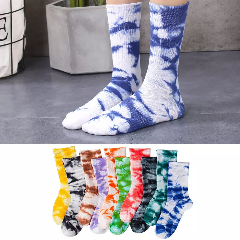 "Trendy Hip-Hop Tie-Dye Socks"