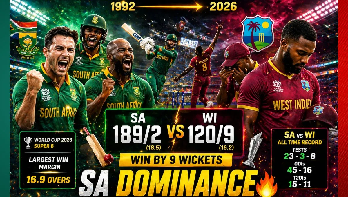 West Indies Cricket Team vs South Africa National Cricket Team Timeline
